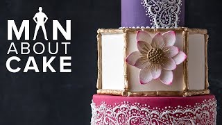 Piped HENNA Cake | Man About Cake COLLAB with SweetAmbs + Joshua John Russell