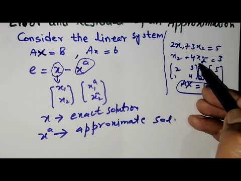 Error and residual of an approximation/Examples /easy lecture to understand /Numerical Analysis/hind