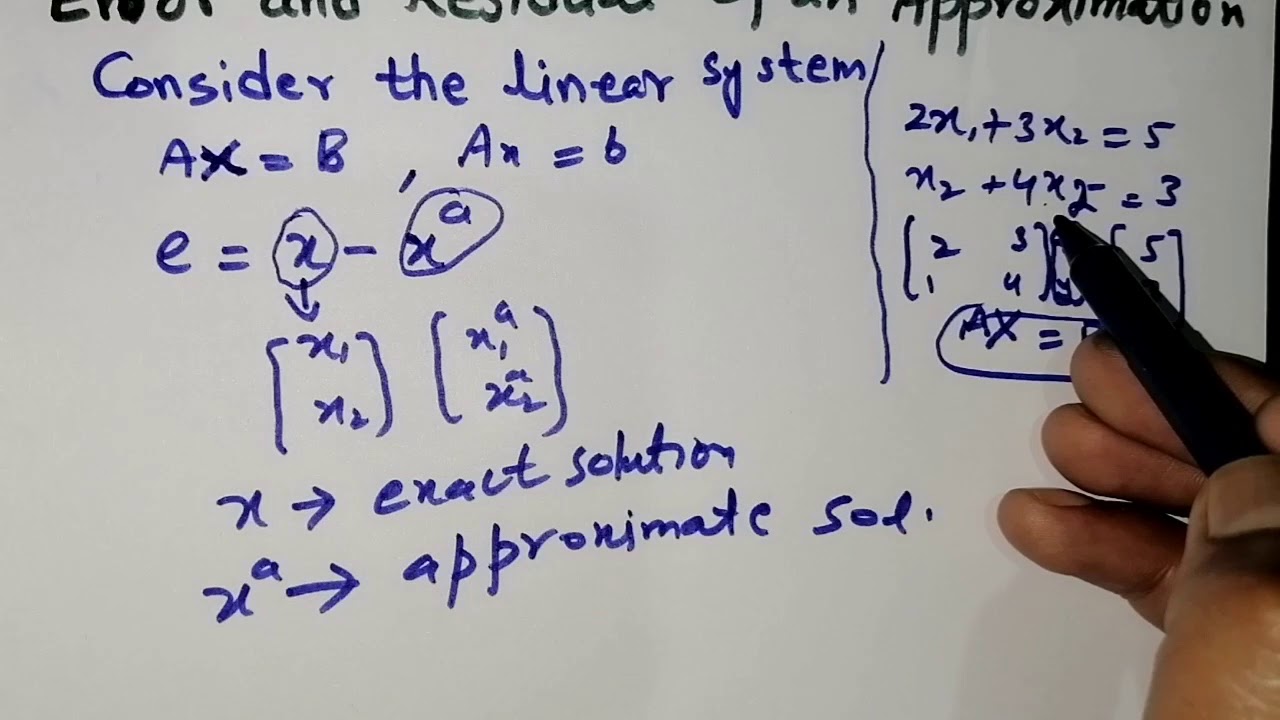 Error and residual of an approximation/Examples /easy lecture to understand /Numerical Analysis/hind