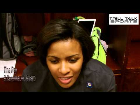 S.Carolina Guard Tina Roy reveals her "perfect game hair" secret