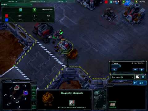 Starcraft 2 Beta Gameplay      Terran Vs Zerg