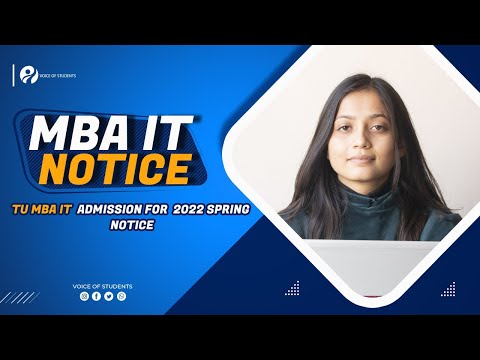 TU MBA IT  2022 Admission Notice | #TU #MBAIT