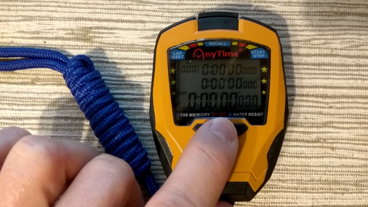 3 Rows 100 Laps 1/1000 second Professional Handheld Stopwatch