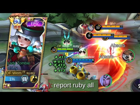 Ruby Montage Freestyle Kill Buat Musuh Drop!! Digank Malah Musuh Yang Mati | Global Ruby Best Build