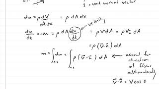 Thermodynamics: General Conservation of Mass Derivation