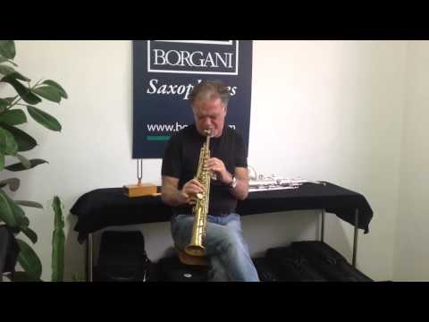 Stefano "Cocco" Cantini at Borgani plays his Borgani Soprano Vintage Sax