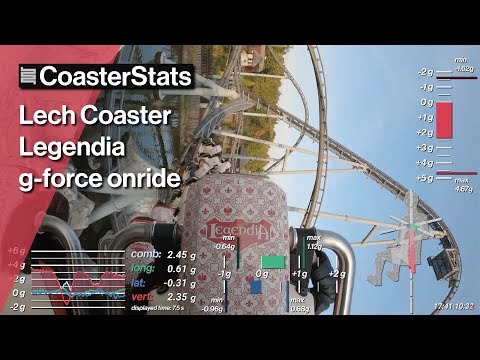 Lech Coaster last row g-force onride - Legendia [4K 60FPS]