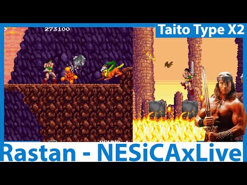 Rastan! The CLASSIC Hack and Slash Arcade Beat Em Up from Taito on the Type X2 NesicaxLive Service!