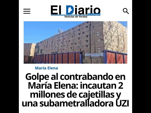 cinco detenidos por contrabando de cigarrillos en María Elena