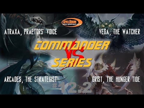 SpielRaum Commander Series - 12 - 2/3 - Atraxa vs. Grist vs. Vega vs. Arcades
