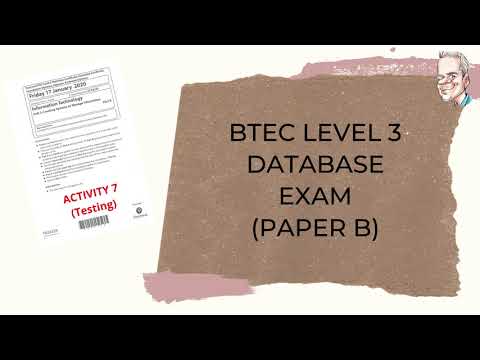 BTEC Level 3 Database Exam - PART B - Activity 7, Testing