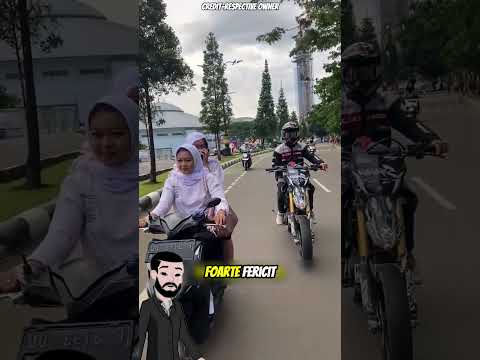 Ce a făcut acest motociclist i-a surprins pe toți 😳🏍️