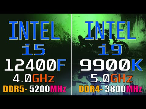 INTEL i5 12400F (2022)  vs INTEL i9 9900K (2018)  // PC GAMES BENCHMARK TEST // 1080P ||