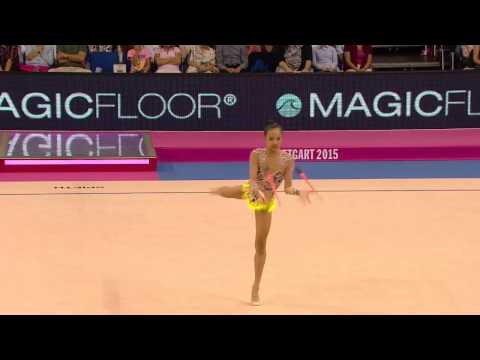 Laura Zeng - Clubs - 2015 World Rhythmic Gymnastics Championships - All-Around Final