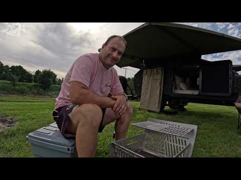 We found a camping fire pit with a built in oven !