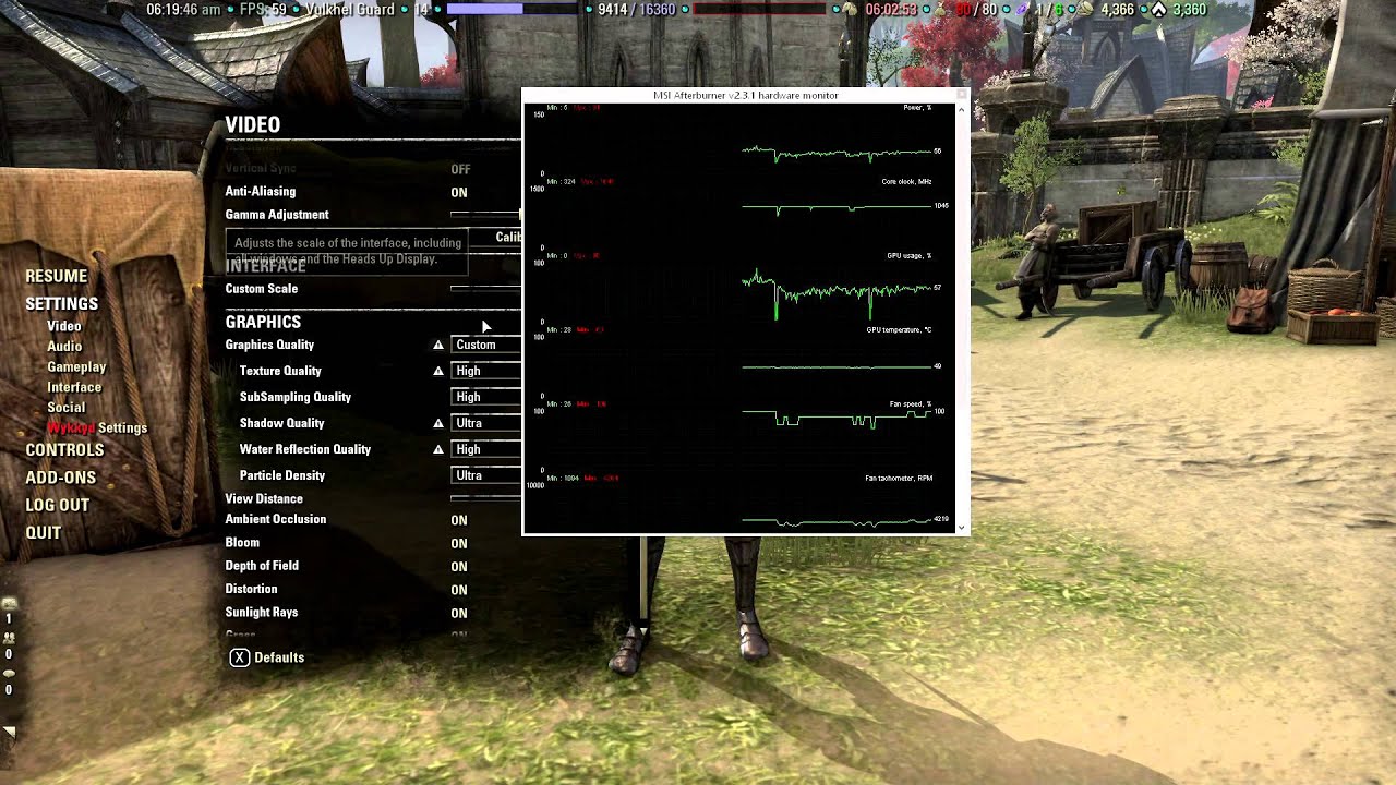 Elder scrolls online GPU usage / frame rate problem
