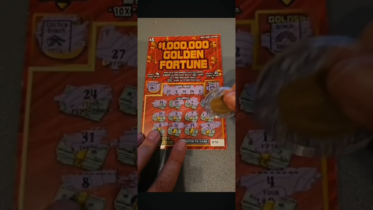 Double Up WINNER $1,000,000 Golden Fortune NY Lottery Scratch Off Tickets
