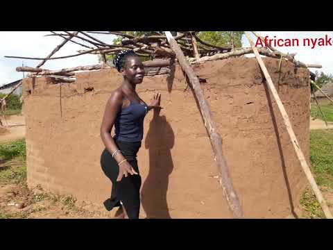 African Village Home building/ #villagelife #lifestyle #uganda