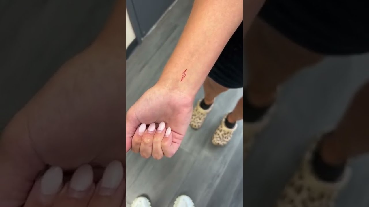 Small lightning bolt tattoo inspo