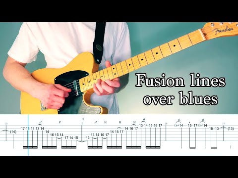 Jazz Fusion Solo Over a Blues Shuffle | Tabs