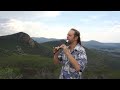 Mountain meditation. Andrei Krylov plays recorder/flute in Mexico