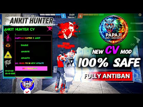 ANKIT HUNTER CV MOD  ✅ FREE FIRE AIMBOT MOD WITH ESP 👽 Freefire MOD APK AIMBOT FF PENAL 
