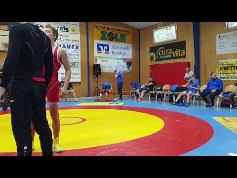 Mika Siegert KSV Malsch erster Schultersieg gegen KG Laudenbach/Sulzbach am 06.09.2019