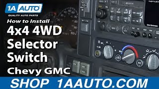How To Replace 4WD Selector Switch 95-00 Chevy Tahoe