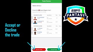 How to accept OR decline a trade on the ESPN Fantasy App  |  2021 (FOOTBALL)