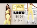 5 MIN Inner Thigh Tone Burn No Equipment Workout Sami Clarke FitAtHome