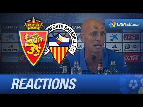 Rueda de prensa de Olmo tras el Real Zaragoza (1-1) CE Sabadell - HD