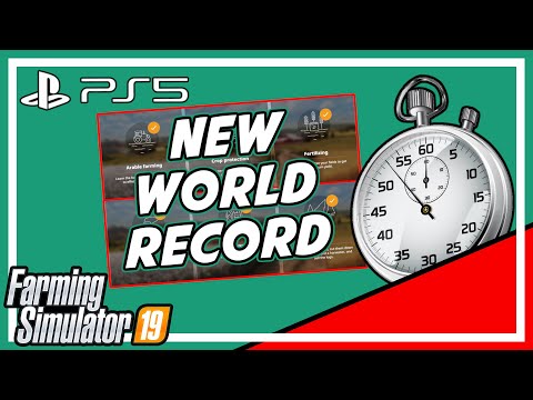 The Tutorials 100% Farm Sim Speed Run New World Record | Farming Simulator 19