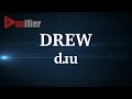 English Pronunciation of Drew - Voxifier.com