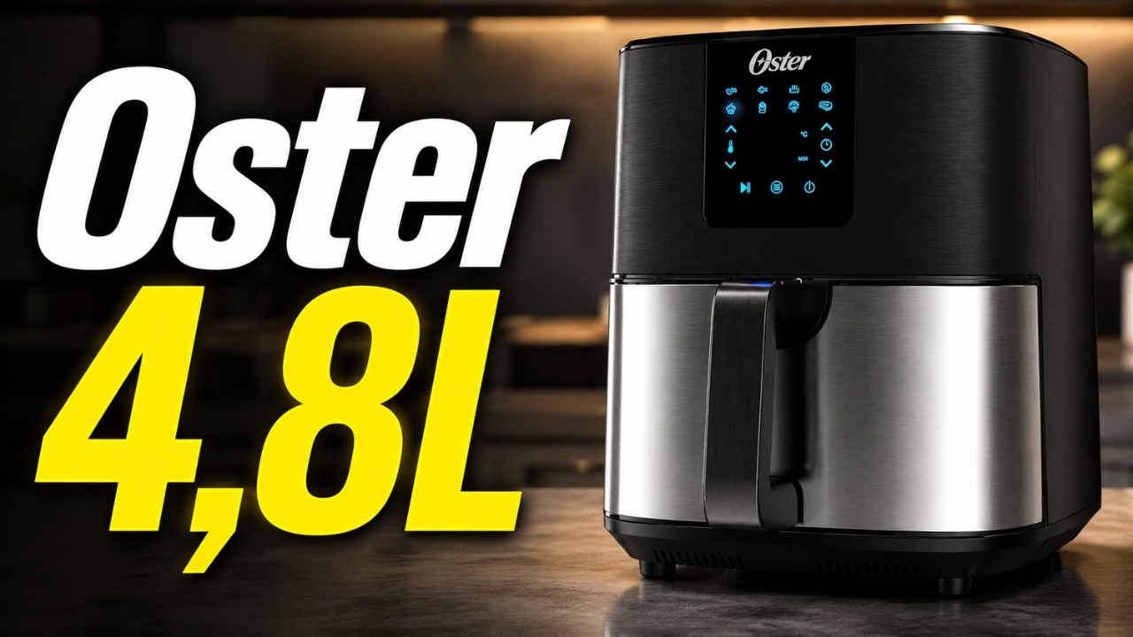 Miniatura da avaliação em vídeo de Fritadeira Oster OFRT660 4,8 Litros Black Inox