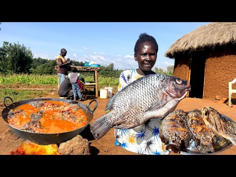 Goodbye 2025 🕊️ | African Village Mum Cooks Rich Coconut Fish Curry 🍛 For Her Family