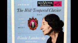 Bach / Wanda Landowska, 1949: Prelude and Fugue No. 5 in D, BWV 850 - WTC, Book I