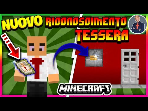 COME FARE UNA PORTA CON RICONOSCIMENTO TESSERA SU MINECRAFT (PS4 SWITCH XBOX PE BEDROCK)