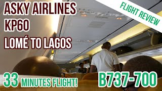 ASKY AIRLINES FLIGHT REVIEW | B737-700 | LOMÉ TO LAGOS | KP60