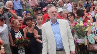 Jeremy Corbyn speaks at the Tolpuddle Martyr's Graveside 2016, with music from the Red Notes Choir