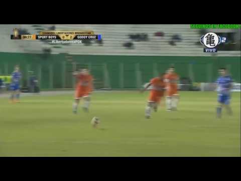 Gol de Juan Garro - Sport Boys Warnes 0 x 2 Godoy Cruz - Copa Libertadores
