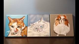 Our Pet Portraits from Chewy! Thank you, we love them❣️        #chewy #petportrait #paintings #pets