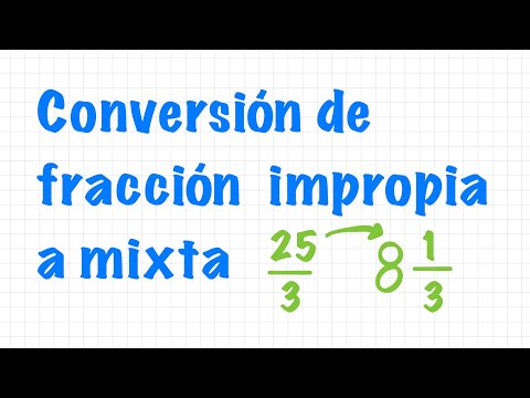 Convertir una fracción impropia a mixta. Procedimiento y ejemplos. Aprende en casa.