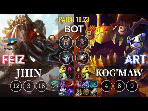 DYN Feiz Jhin vs RJ Art Kog'Maw Bot - KR Patch 10.23