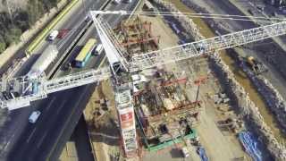 preview picture of video 'Metro de Lima - Tramo en construcción - Videodrone Octocoptero'