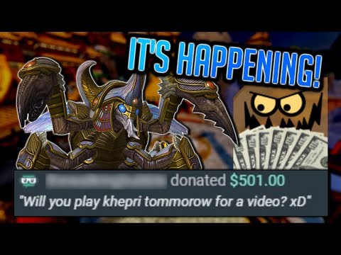 Smite - $501 UNDFEATED AUTO ATTACK KHEPRI - Double Feature - Grandmasters Ranked 1v1 Duel