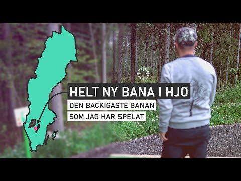 Spelar en helt ny discgolfbana i Hjo