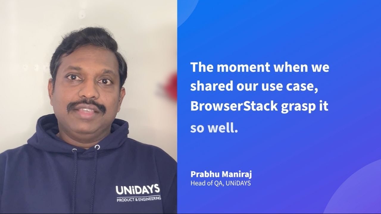 UNiDAYS tests at scale with BrowserStack
