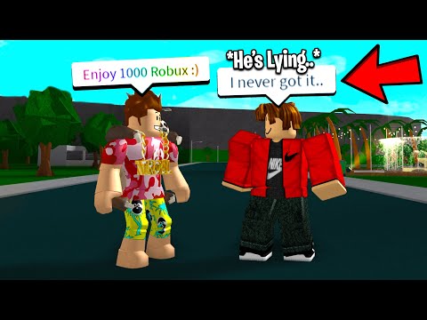 Honesty Experiment I Gave Him Free Robux But He Said I Didn - 