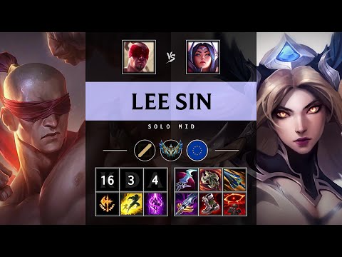 Lee Sin Mid vs Irelia: Quadra Kill, Legendary - EUW Challenger Patch 14.24