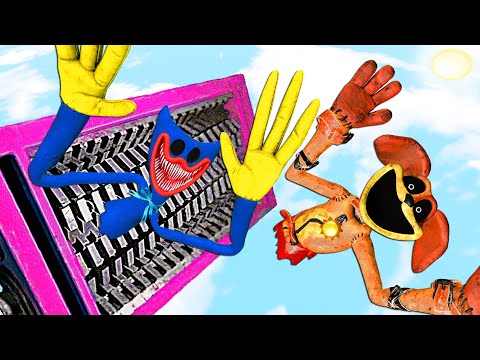 Poppy Playtime Chapter 3 - Ragdoll Falls in SHREDDER [GMOD]